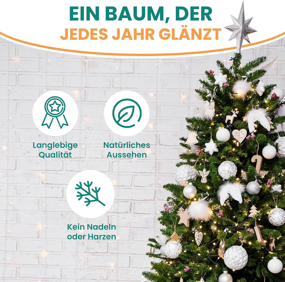 Künstlicher Weihnachten Baum – Weihnachtsbaum Kunststoff – Tannenbaum 180 – Künstlicher Baum – Natur