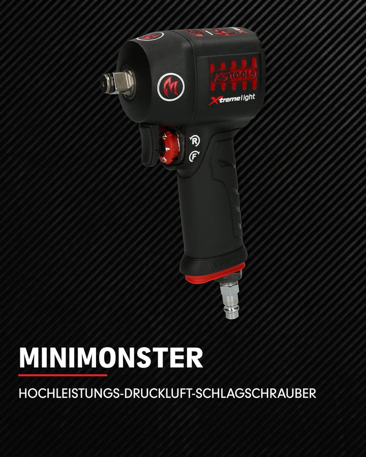 KS Tools 515.1150 1/2" Minimonster Xtremelight Rückenschonender Hochleistungs-Druckluft-Schlagschrau