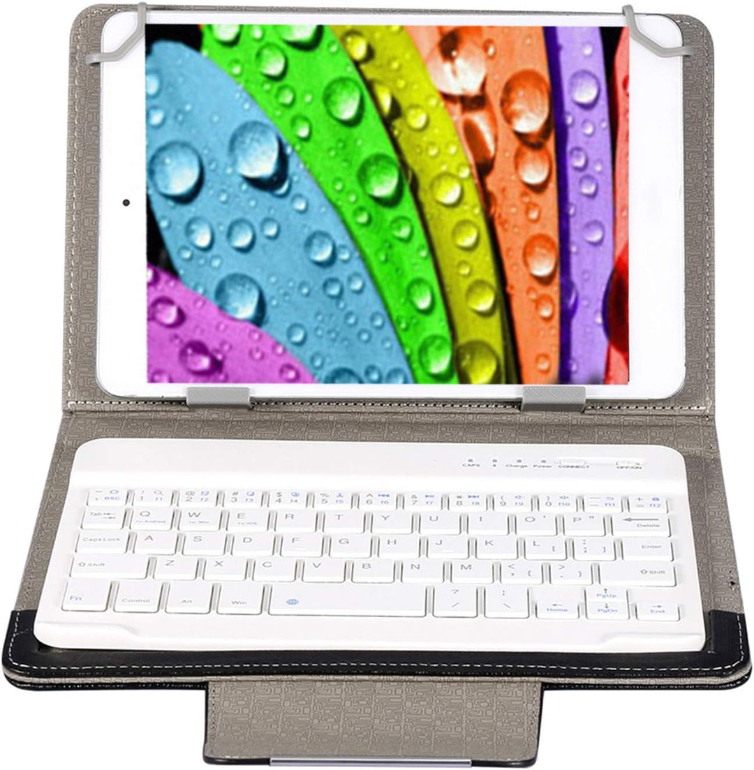 7 Zoll Bluetooth Tastatur und Abdeckungsset, PU Leder 7'' Ultradünne Bluetooth Tastatur Schutzhülle