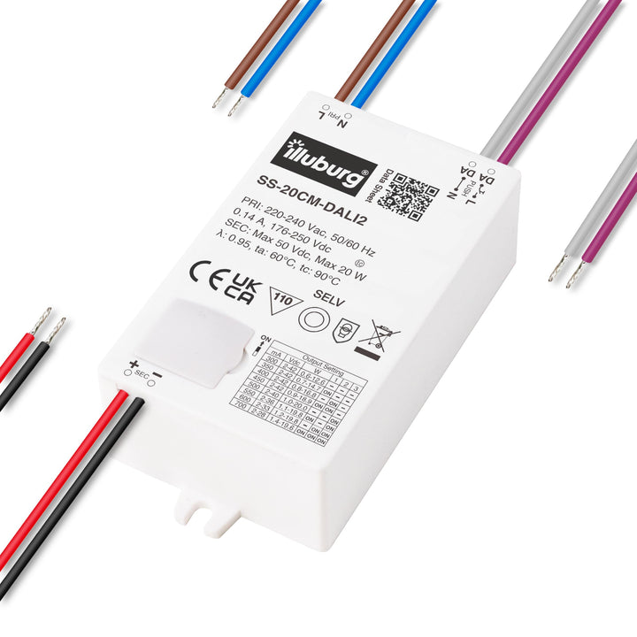 LED Trafo Dimmbar Dali Push 300mA - 700mA Ausgang Einstellbar 20W Flickerfree LED Netzteil Treiber D