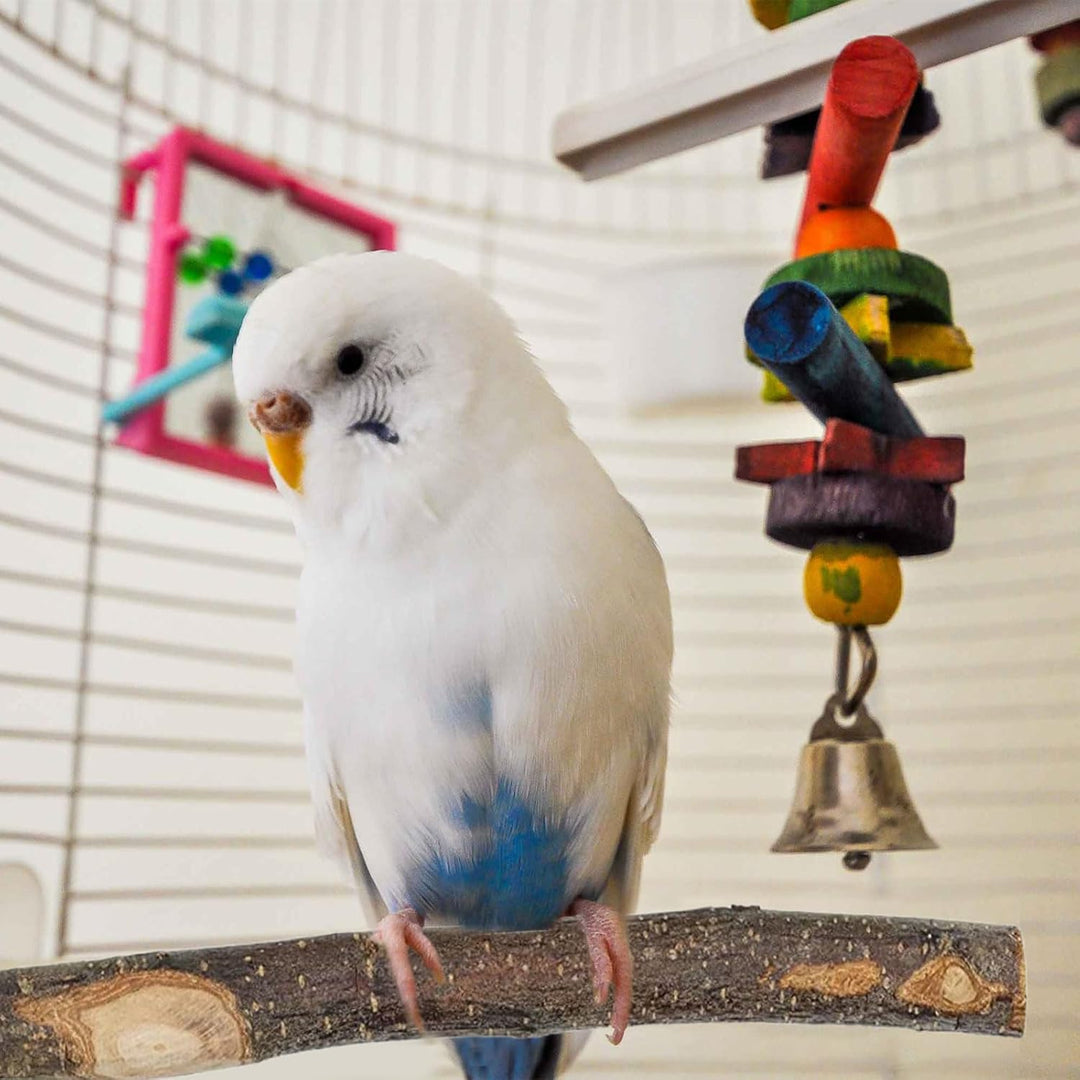 8 Stück Natur Sitzstangen Set für Vögel, Naturholzstangen Vogelständer Vogelzubehör Sitzstangen, Vog
