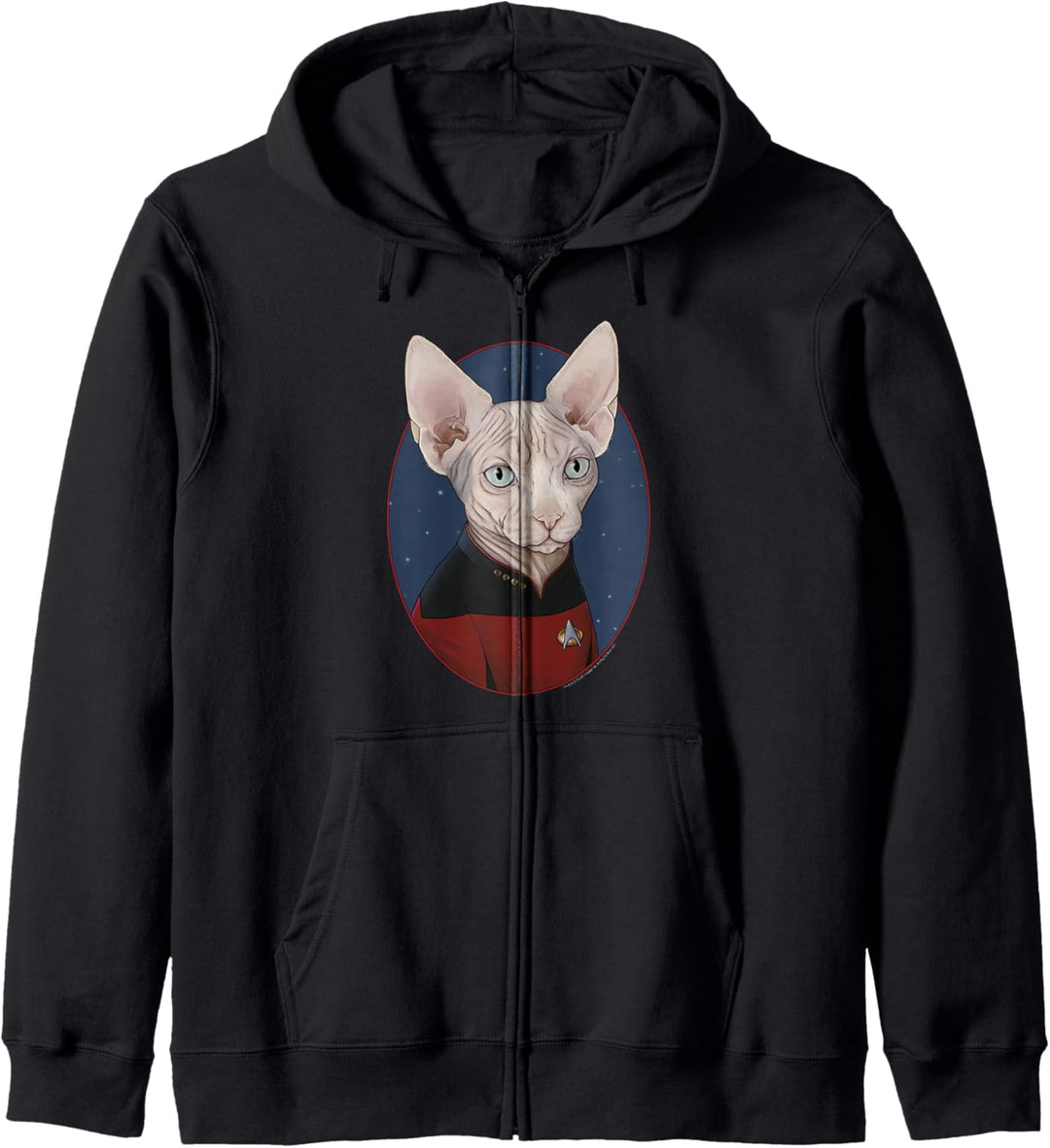 Star Trek: The Next Generation Captain Picard Cat Portrait Kapuzenjacke