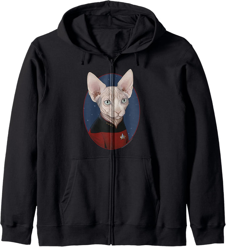 Star Trek: The Next Generation Captain Picard Cat Portrait Kapuzenjacke