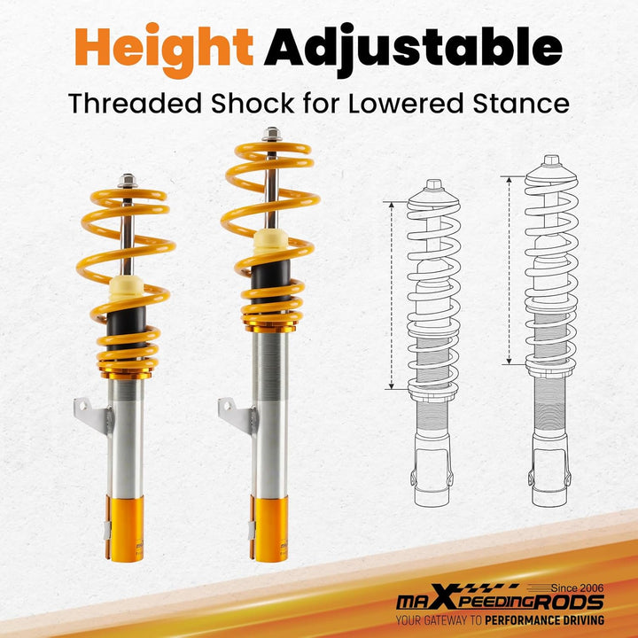maXpeedingrods Gewindefahrwerk für GOLF 5 für PASSAT 3C /3CC für A3 8P Coilover