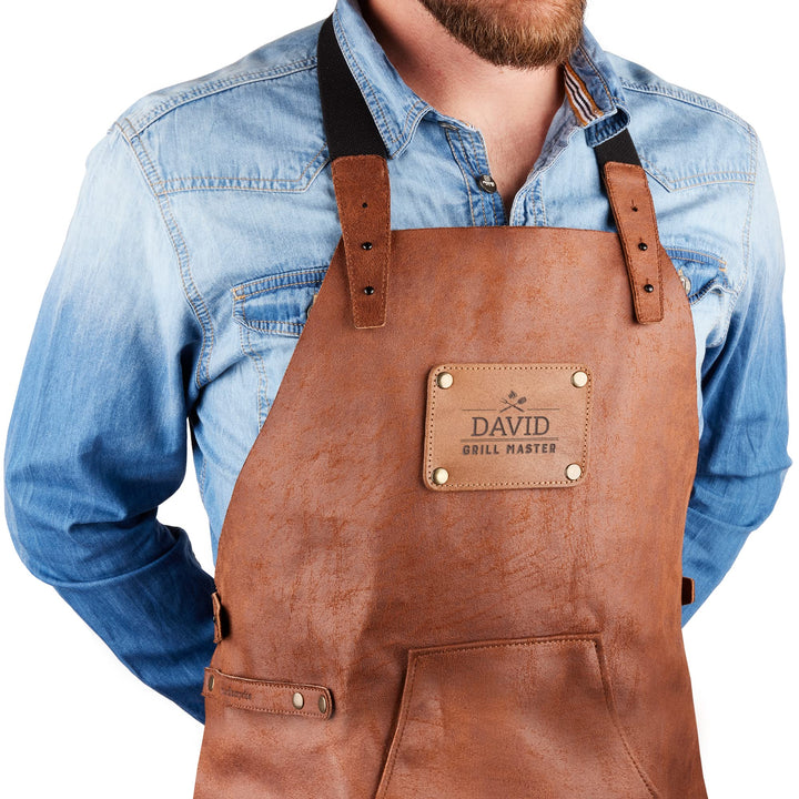 your surprise Personalisierbare Lederschürze zum Grillen - Für Männer und Frauen personalisierbar al