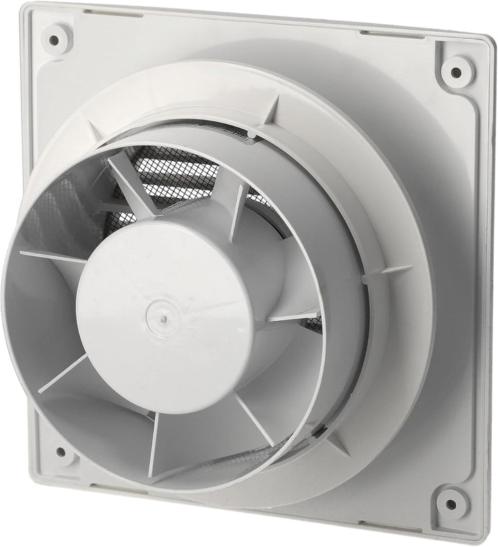 Badlüfter 120 mm Weiss 15 W CLASSIC - Leiser Wandlüfter aus ABS mit Filter 47 dB, Luftleistung 120 m