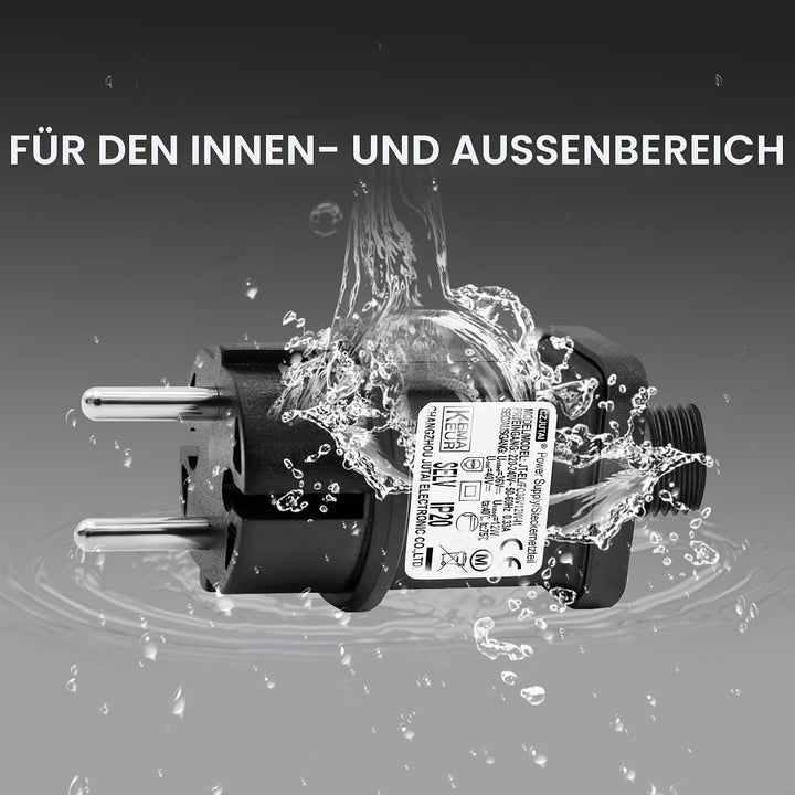CZJUTAI LED-Transformator IP44 Stromversorgung für Weihnachtsbeleuchtung mit Stecker – EU-Stecker (S