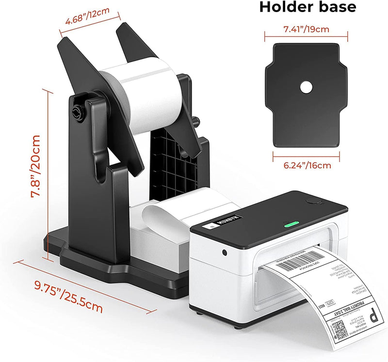 MUNBYN Etikettenhalter Ideal für Desktop-Thermoetikettendrucker und Etikettendrucker ITPP941 & ITPP1