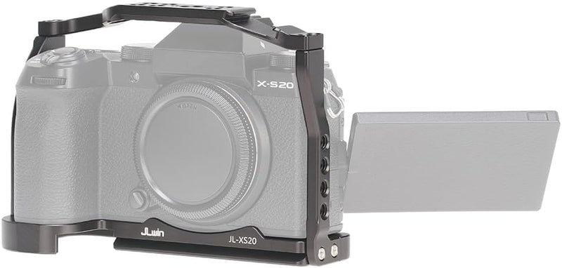 Hersmay Fuji XS20 Kamerakäfig mit Tragegriff, Aluminium Vollkäfig für FUJIFILM X-S20 Zubehör mit Sch