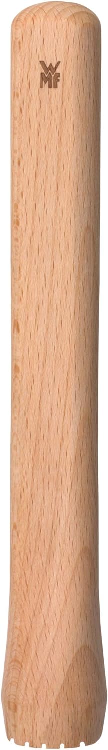WMF Baric Cocktail Set 4-teilig, Barset mit Edelstahl Cocktail Shaker, Barmass, Eiszange, Holz Stöss