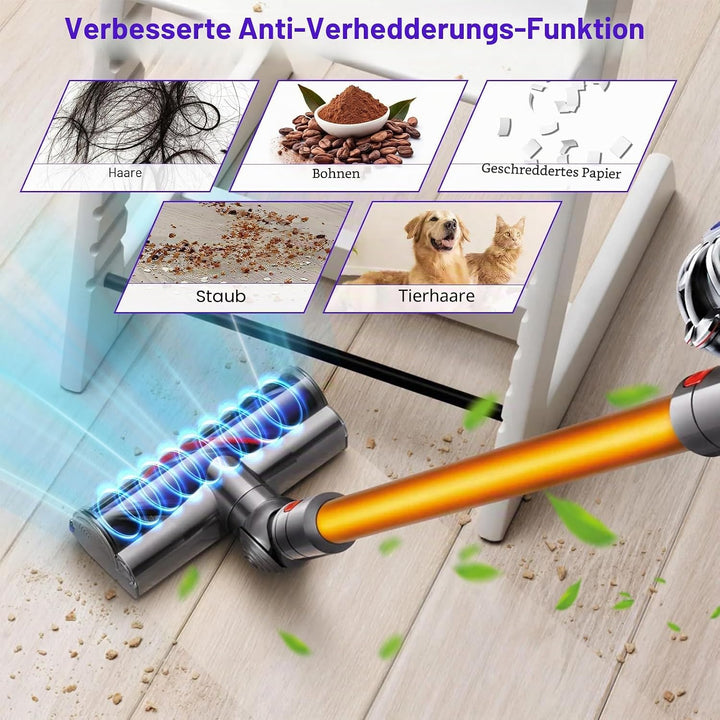 Anti-Verwicklungs Bodenbürste Kompatibel mit Dyson V7 V8 V10 V11 V15 Staubsauger, Ersatzteile Bürste