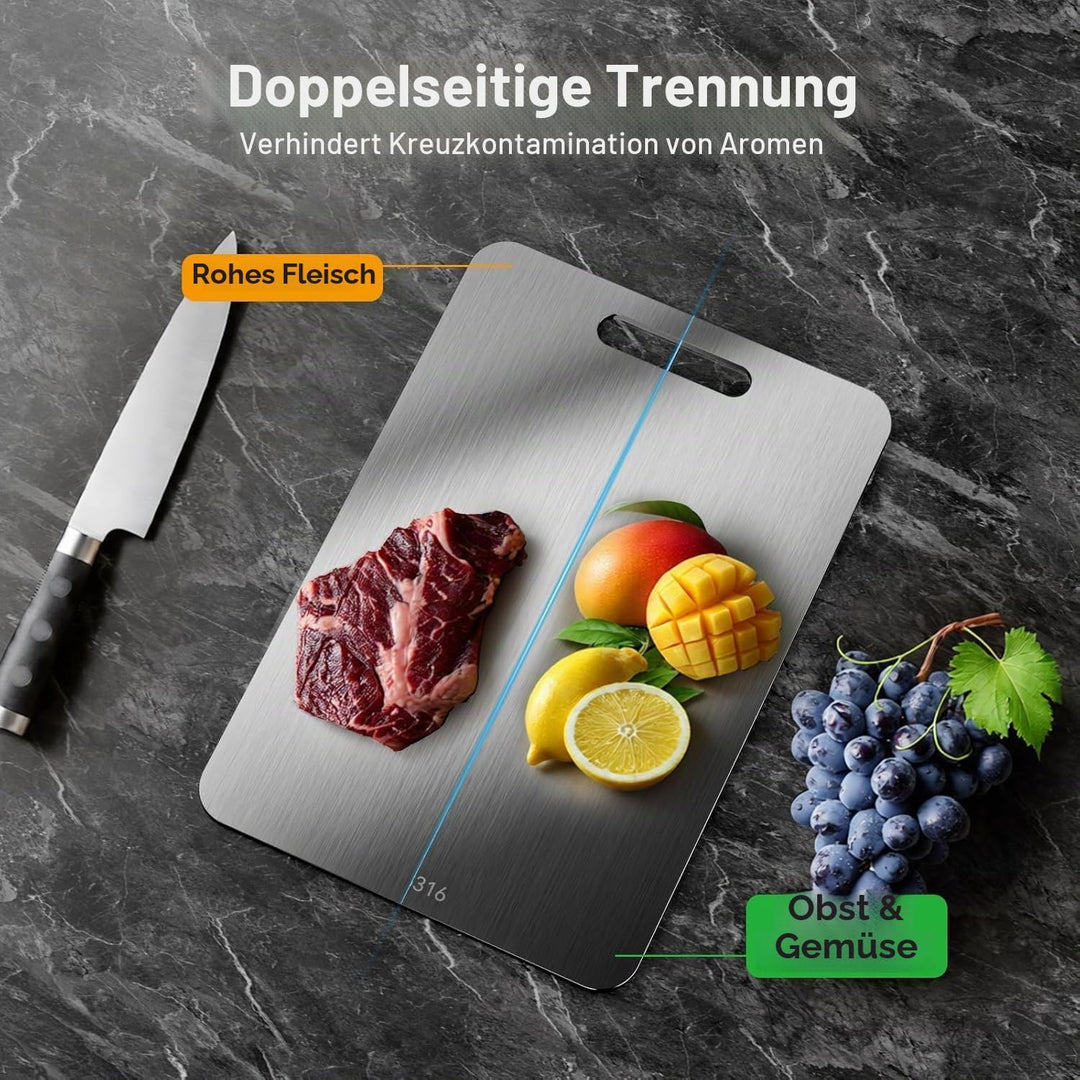 Titan Schneidebrett, Titanium Schneidebrett, schneidebrett Edelstahl, Titanium Cutting Board, Stainl