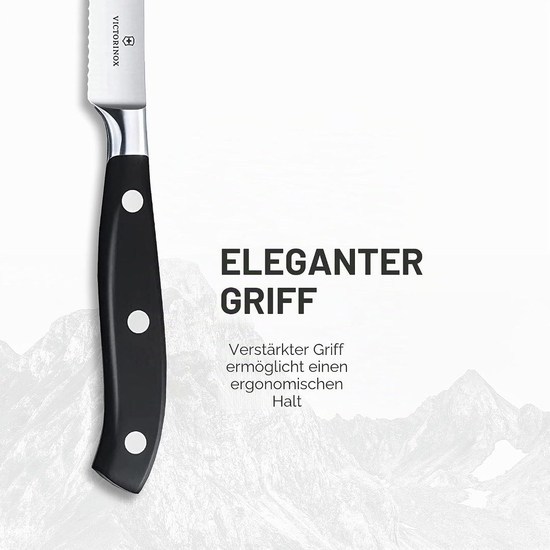 Victorinox, Grand Maître, Profi Steakmesser-Set, 2-teilig, Extra Scharfe Klinge, Wellenschliff, 12 c
