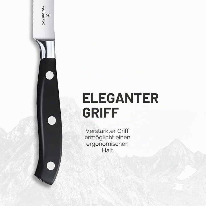 Victorinox, Grand Maître, Profi Steakmesser-Set, 2-teilig, Extra Scharfe Klinge, Wellenschliff, 12 c
