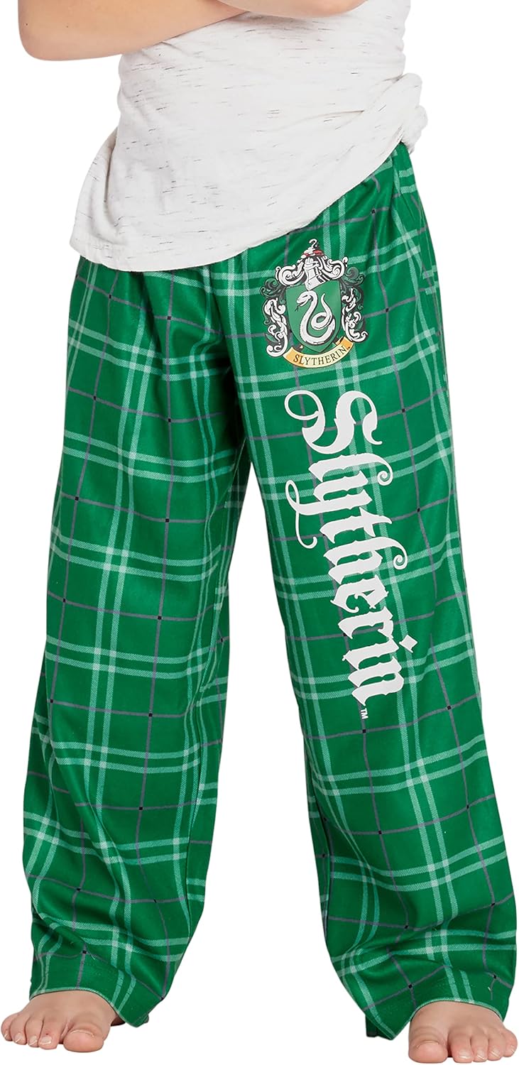 INTIMO Harry Potter Big Boys Häuser Plaid Pyjama Lounge Pants (Slytherin, 10/12)