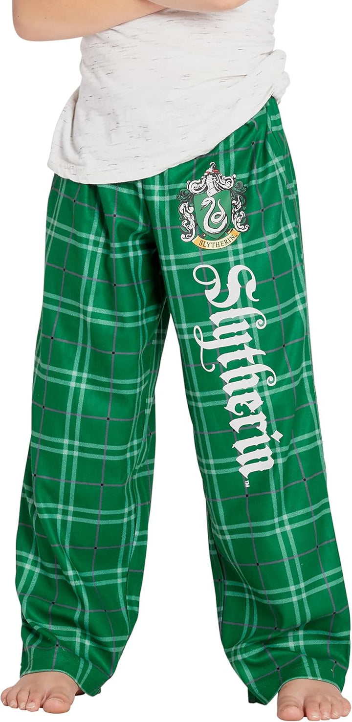 INTIMO Harry Potter Big Boys Häuser Plaid Pyjama Lounge Pants (Slytherin, 10/12)