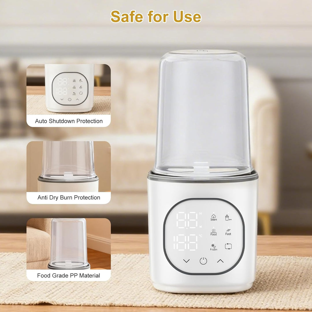 Flaschenwärmer Baby Kabelgebundener mit präziser Temperaturkontrolle, 9-in-1 Babyflaschenwärmer mit