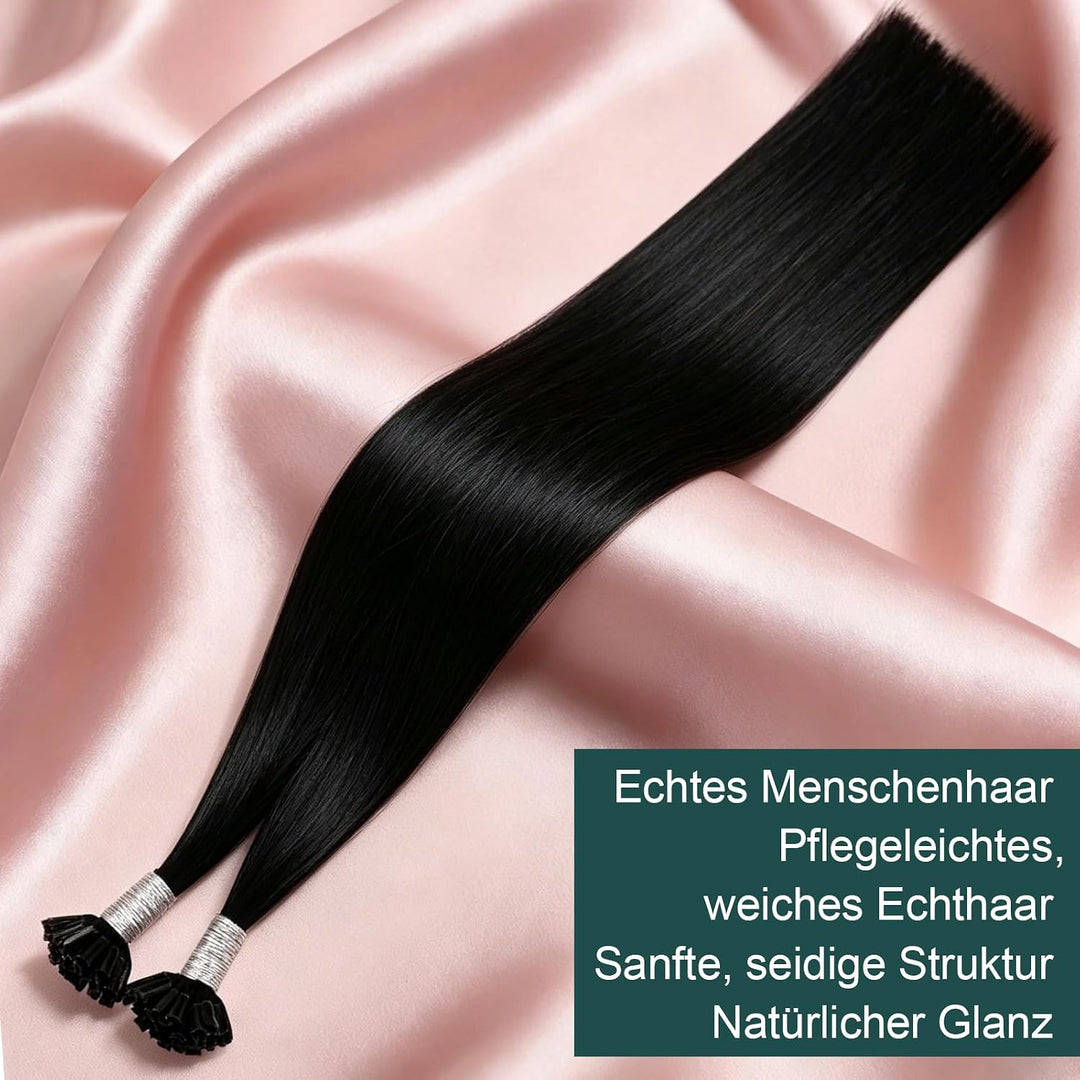 Easyouth Keratin Bonding Haar Extensions Bondings Nail Tip Remy Hair Extensions 14 Zoll 50g/50Stück