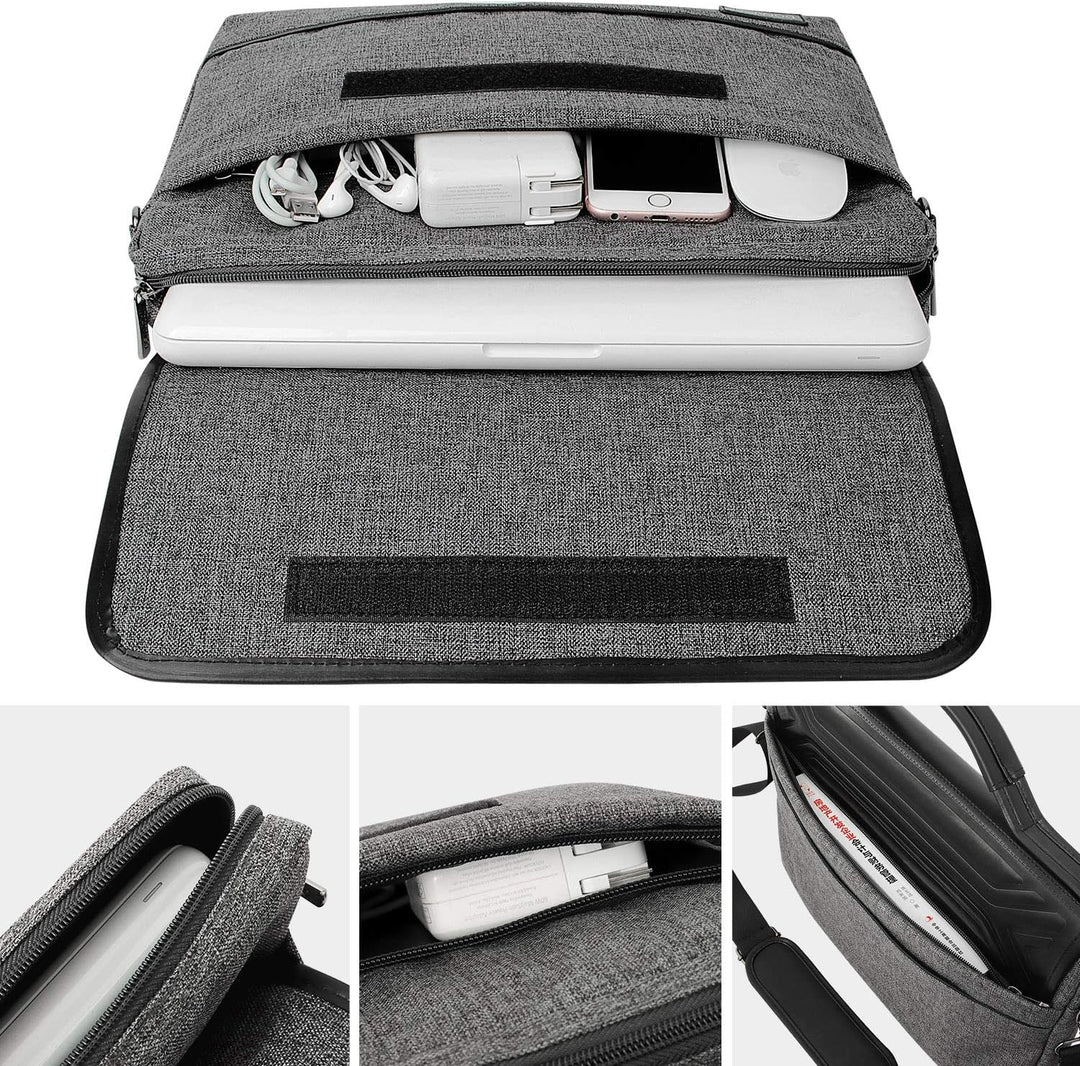 DOMISO 14 Zoll Wasserdicht Laptop Tasche Aktentasche Schultertasche Notebooktasche für 14" Acer Aspi