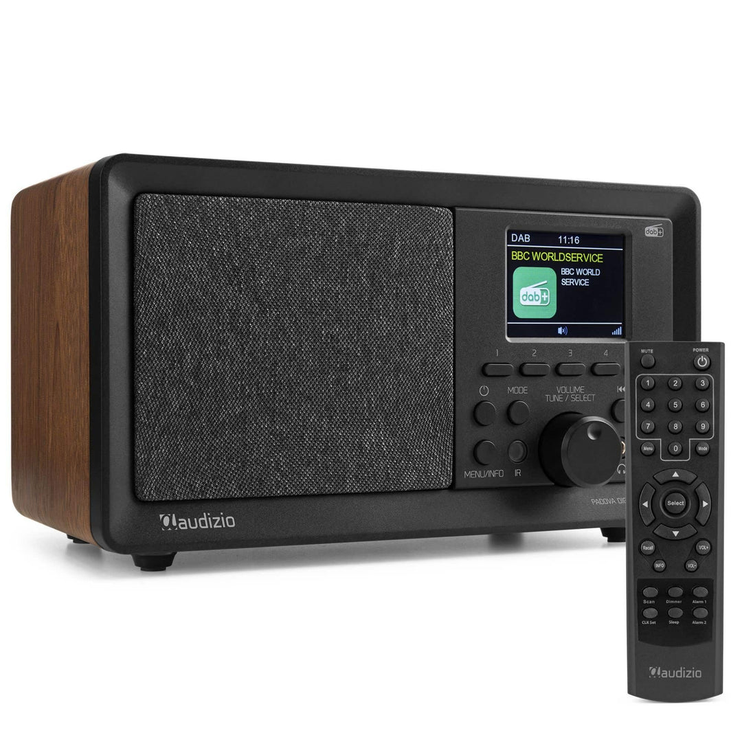 Audizio Padova - Küchenradio DAB Radio mit Fernbedienung, Retro DAB Radio mit Bluetooth, TFT Farbdis