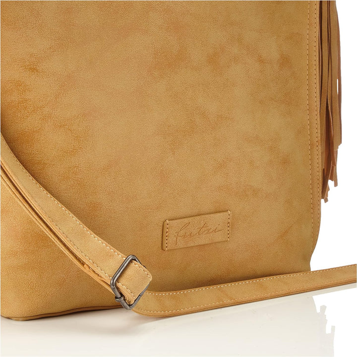 Fritzi aus Preussen Damen Fritzi39 Ronja Small Vintag 463 Honey Mustard Clutch