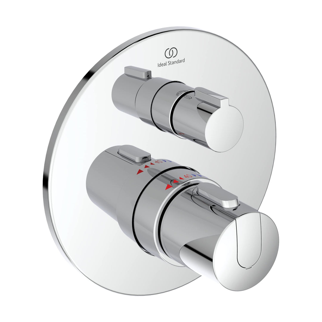 Ideal Standard A5813AA Ceratherm T100 Badethermostat Unterputz, Chrom Dusche Unterputz Chrom, Dusche