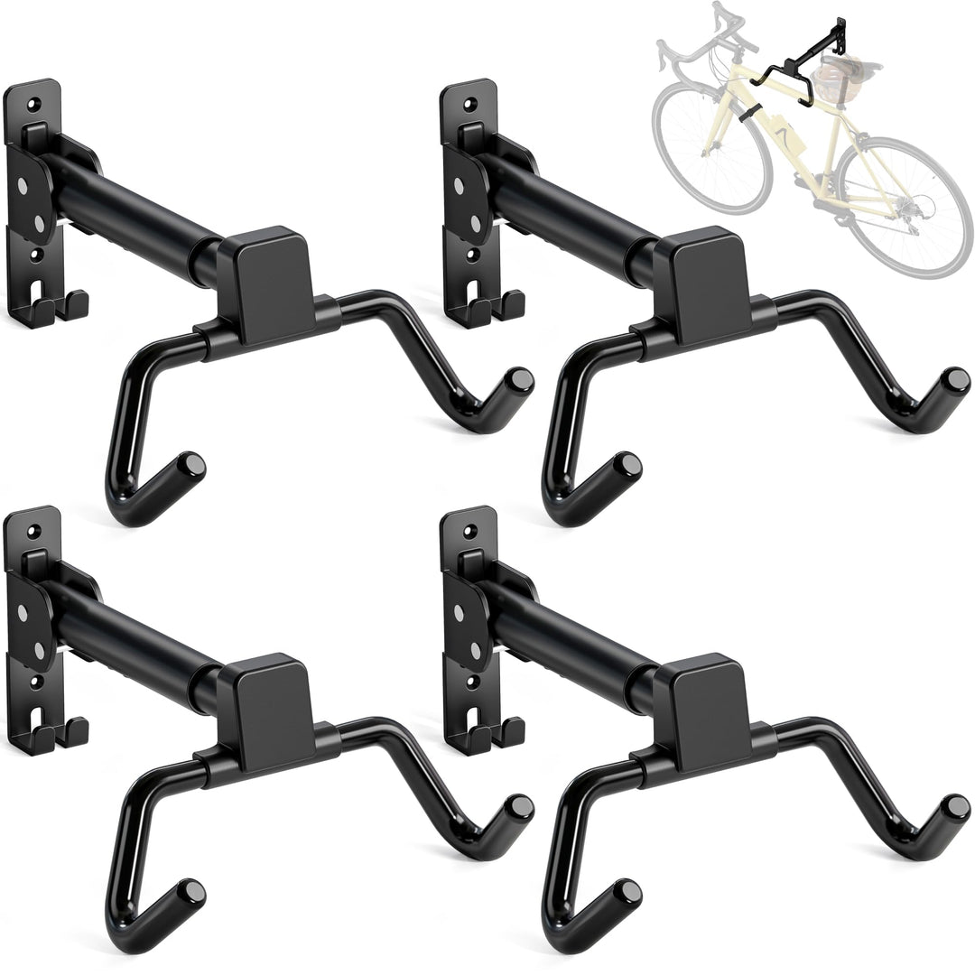 monTEK Fahrrad Wandhalterung, Winkel und Wandabstand einstellbar, Fahrradhalterung Wand Klappbar 30k