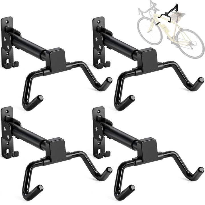 monTEK Fahrrad Wandhalterung, Winkel und Wandabstand einstellbar, Fahrradhalterung Wand Klappbar 30k