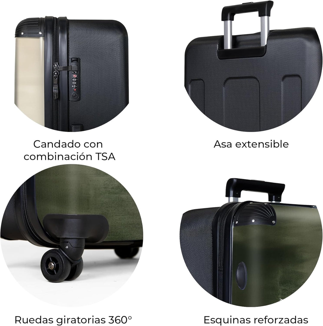NoBoringSuitcases.com® Koffer XL Gross 77x51.5x28 cm Reisekoffer mit 4 Rollen Leicht Trolley Hartsch