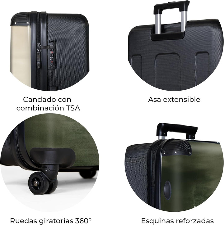 NoBoringSuitcases.com® Koffer XL Gross 77x51.5x28 cm Reisekoffer mit 4 Rollen Leicht Trolley Hartsch