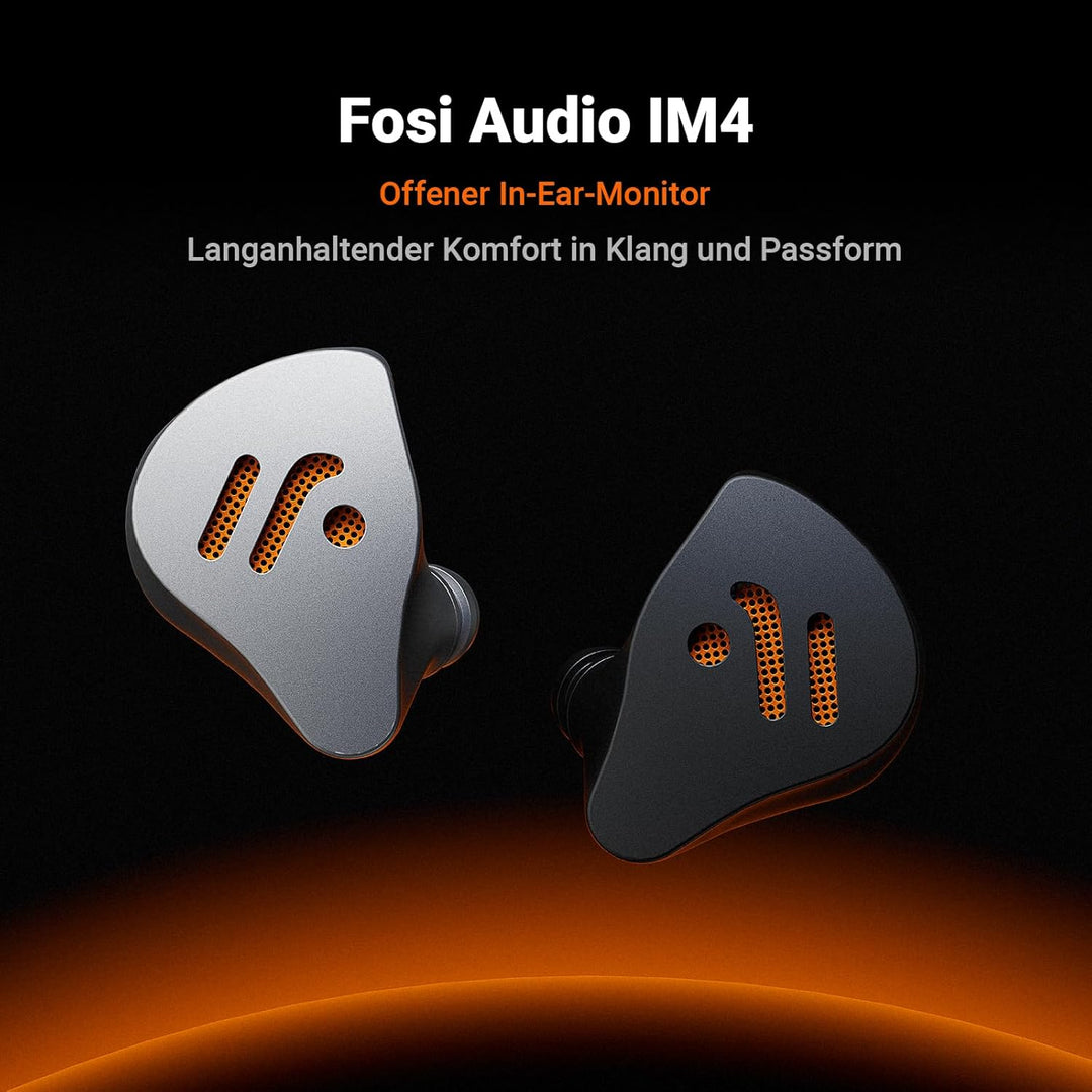 Fosi Audio IM4 Offene Hi-Fi-In-Ear-Monitor-Kopfhörer, 10-mm-Beryllium-Treiber, N52-Doppelmagnet und