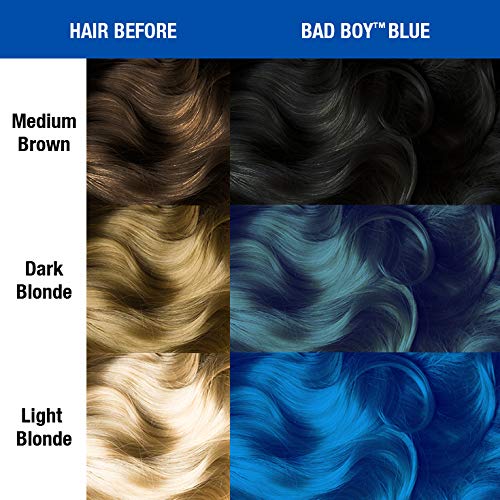 Manic Panic Bad Boy Blue Classic Creme, Vegan, Cruelty Free, Semi Permanent Hair Dye 2 x 118ml Bad B