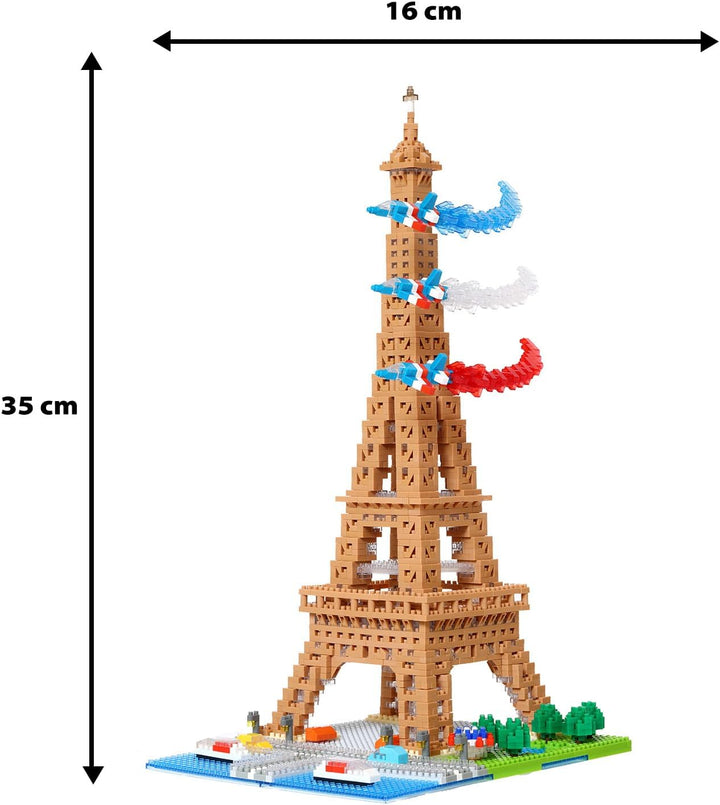 nanoblock - Weltberühmt - Eiffelturm Deluxe Edition, Advanced Hobby Series Bauset Mehrfarbig, Mehrfa