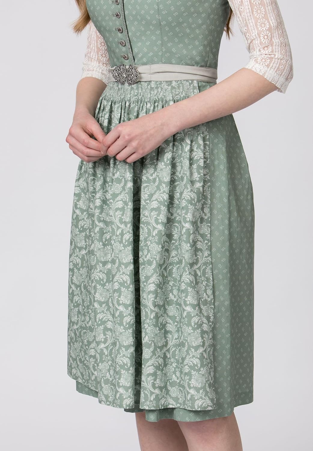 Stockerpoint Damen Dirndl Franka Kleid für besondere Anlässe 42 Salbei, 42 Salbei