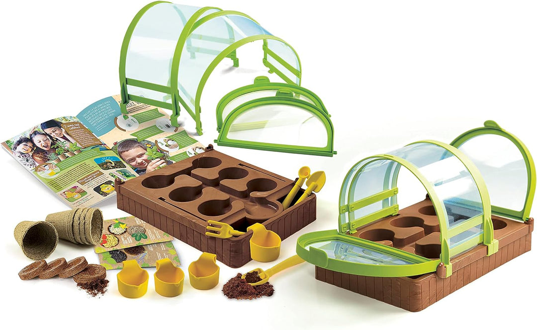 Clementoni - Science & Spiel – Mein Garten unter Gewächshaus – Modernes Design – Geheimnisse des bio