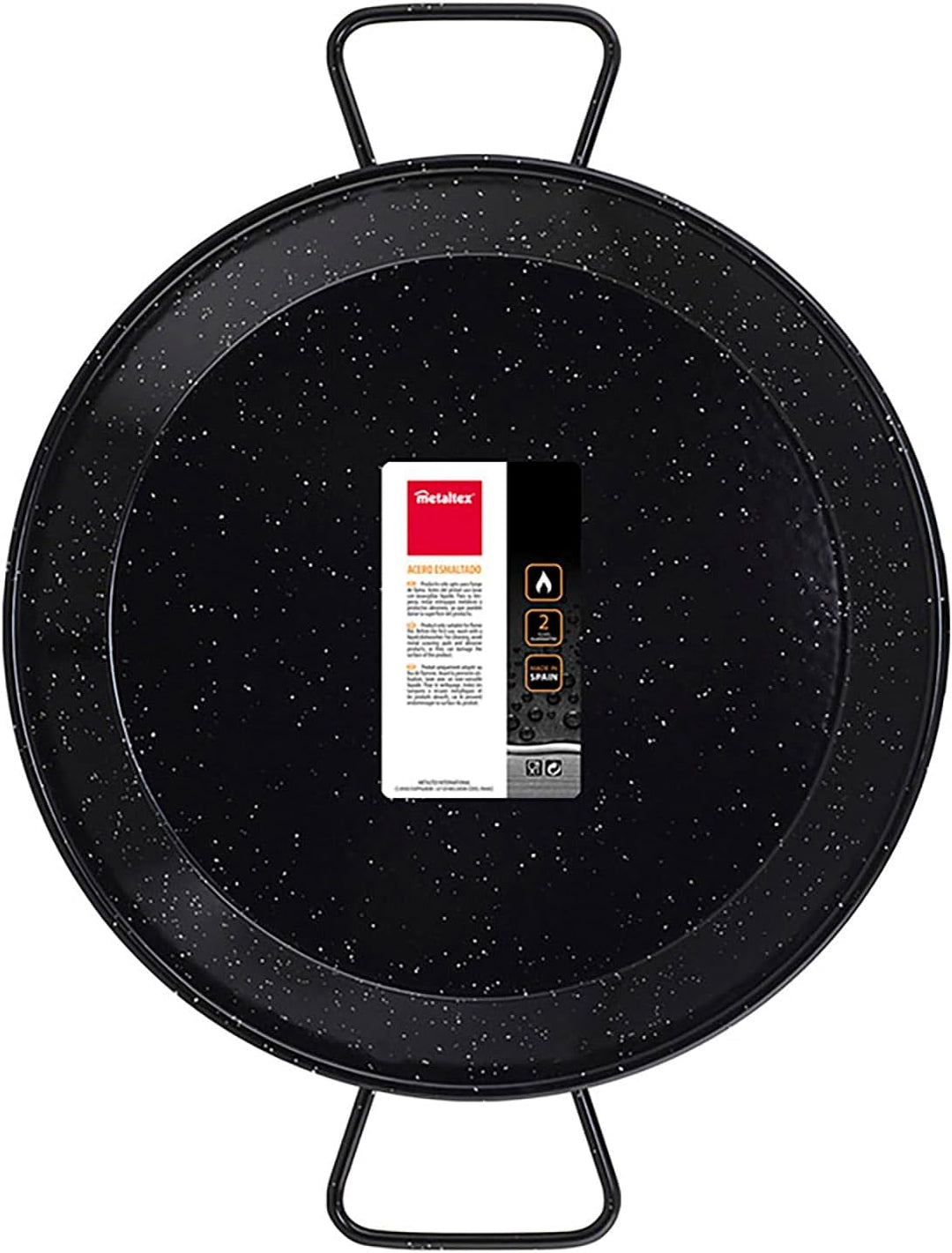 Metaltex - Paellabehälter aus emailliertem Stahl 8 Portionen 38 cm Emaille 8 Raciones, Emaille 8 Rac