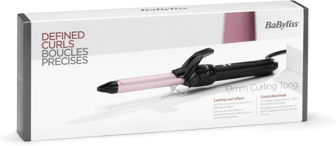 BaByliss C319E Lockenstab pro180, 19mm Farbe Schwarz und Rosa 19mm Druchmesser, 19mm Druchmesser