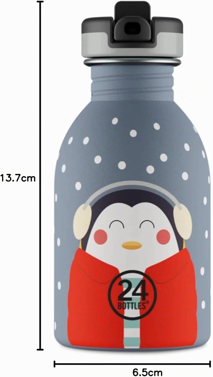 24BOTTLES Kids - Trinkflasche Kinder mit Strohhalm 250 ml, Trinkflasche Edelstahl 100% Hermetisch fü