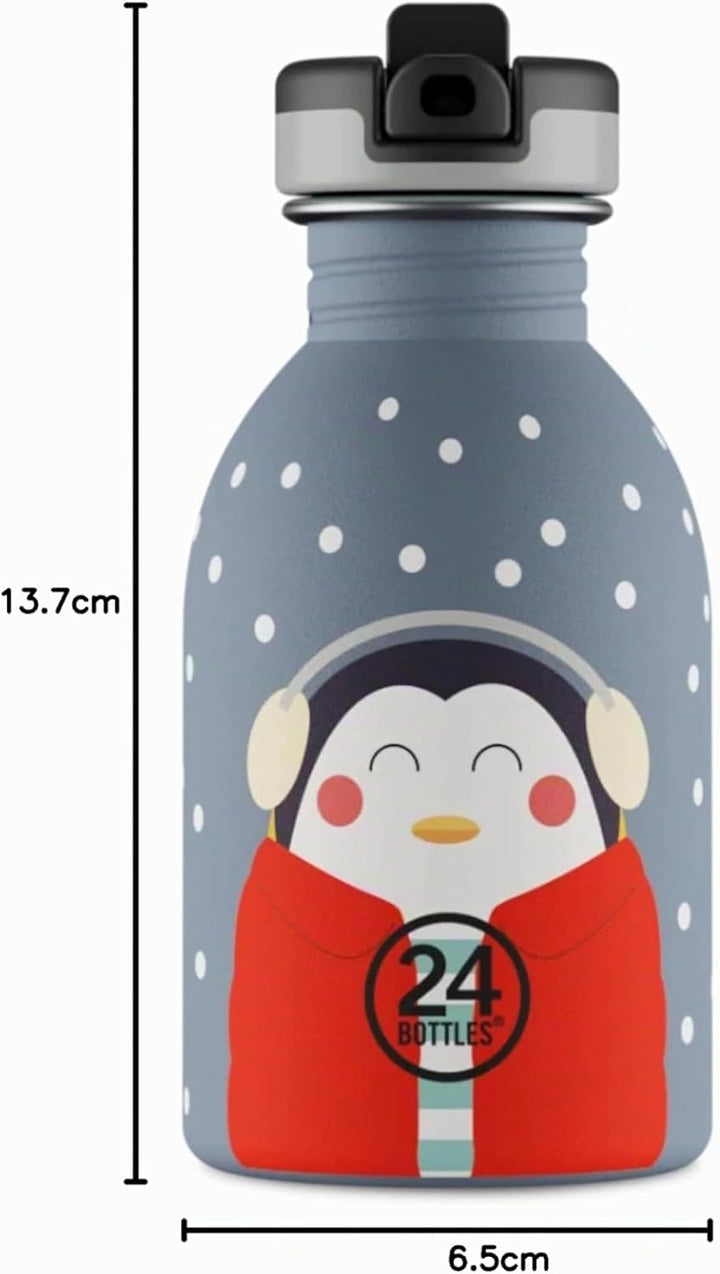 24BOTTLES Kids - Trinkflasche Kinder mit Strohhalm 250 ml, Trinkflasche Edelstahl 100% Hermetisch fü