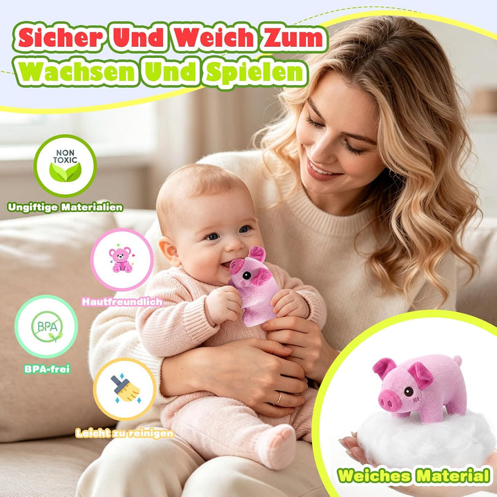 Baby Spielzeug ab 6 Monate, Montessori Spielzeug Baby ab 6 Monate Bauernhof Mit 6 Plüschtieren Senso