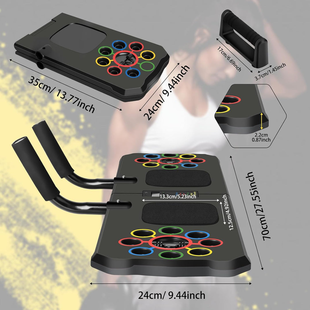 Liegestütze Brett 24 in 1 Push Up Board, Faltbares Multifunktions Liegestütz Liegestützbrett Bar Hom