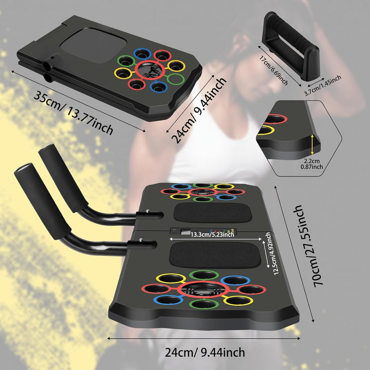 Liegestütze Brett 24 in 1 Push Up Board, Faltbares Multifunktions Liegestütz Liegestützbrett Bar Hom