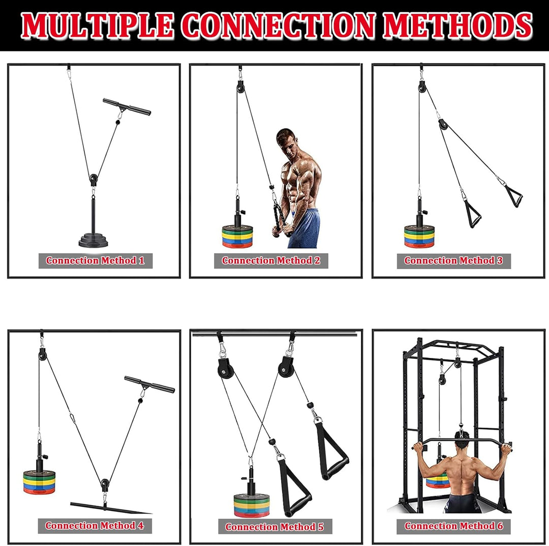 Taeku Seilzug-Fitness, Verbesserte Gewicht Seilzugsystem für LAT Pull Down Bizeps Curl Trizeps Armtr