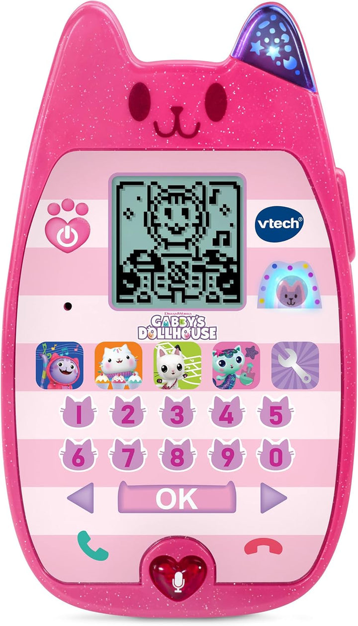 VTech Gabby's Dollhouse Lernhandy – Spielzeugtelefon mit den Originalstimmen von Gabby und Panda Pfö