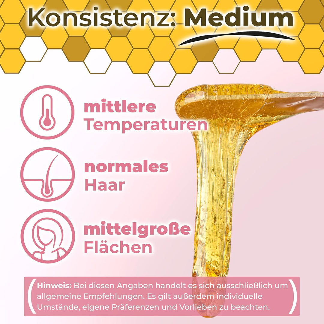 Sugaring Paste Mrs. Sugar 1x Zucker-Spatel, Medium Zuckerpaste Haarentfernung 550g (Medium), Medium