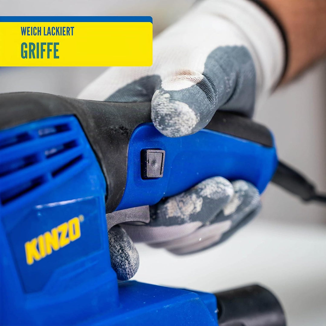 Kinzo Schleifmaschine - 230V - Blau - Holzbearbeitung - Exzenterschleifer