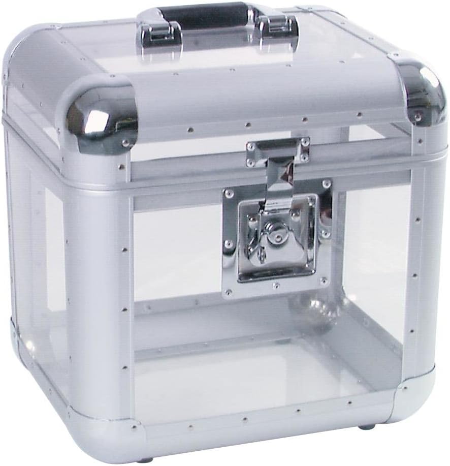ROADINGER Platten-Case ALU 75/25, abgerundet, acryl | Platten-Case im durchsichtigen Acrylgehäuse
