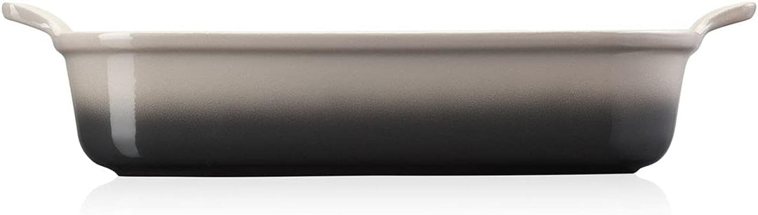 Le Creuset Rechteckige Auflaufform Tradition aus Steinzeug, 32 cm, 2.31 kg, Flint, 71102324440001 Fl