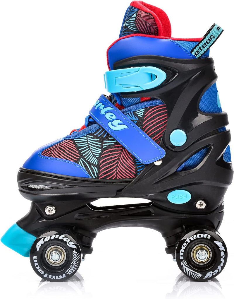 meteor Retro Rollschuhe Disco Roll Skate wie in den 80er Jahren Jugend Roll-Schuhe Kinder Quad Skate