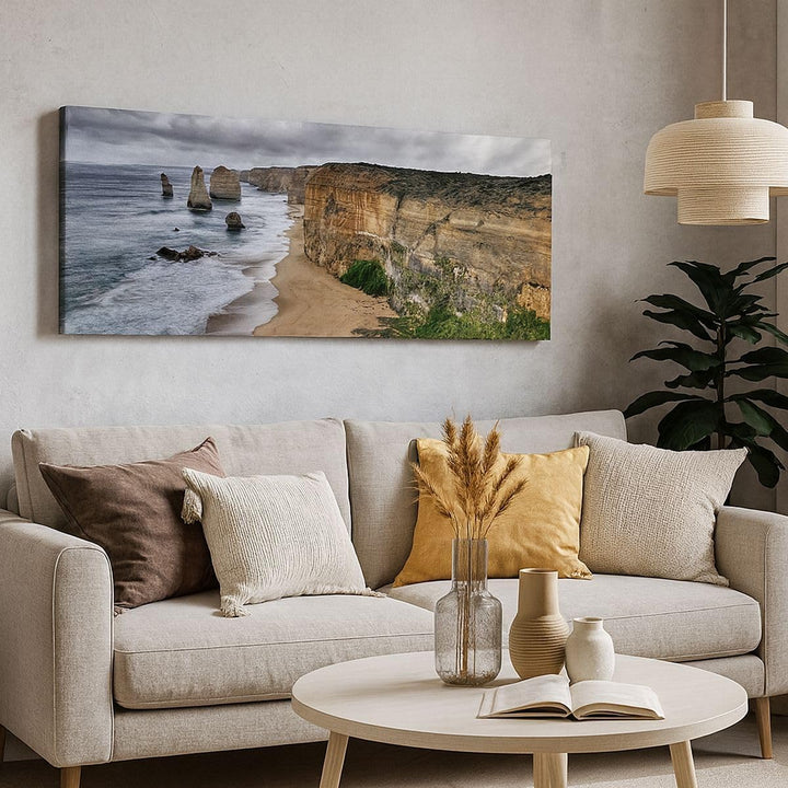 Wandbilder Dekoration Wohnzimmer Strand Ozean Landschaft Panorama Bilder auf Leinwand 120x50cm Leinw